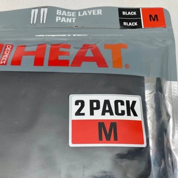 32 Degrees Women's Baselayer Legging Pant Black Medium 2 Pack Fitted Stretch NWT - Picture 2 of 5